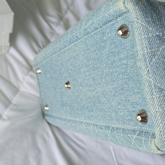 Denim Cannage Large Lady Dior Light blue - Picture 13 of 16